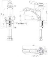 Modern National Bordeaux Basin Mixer Brushed Bronze