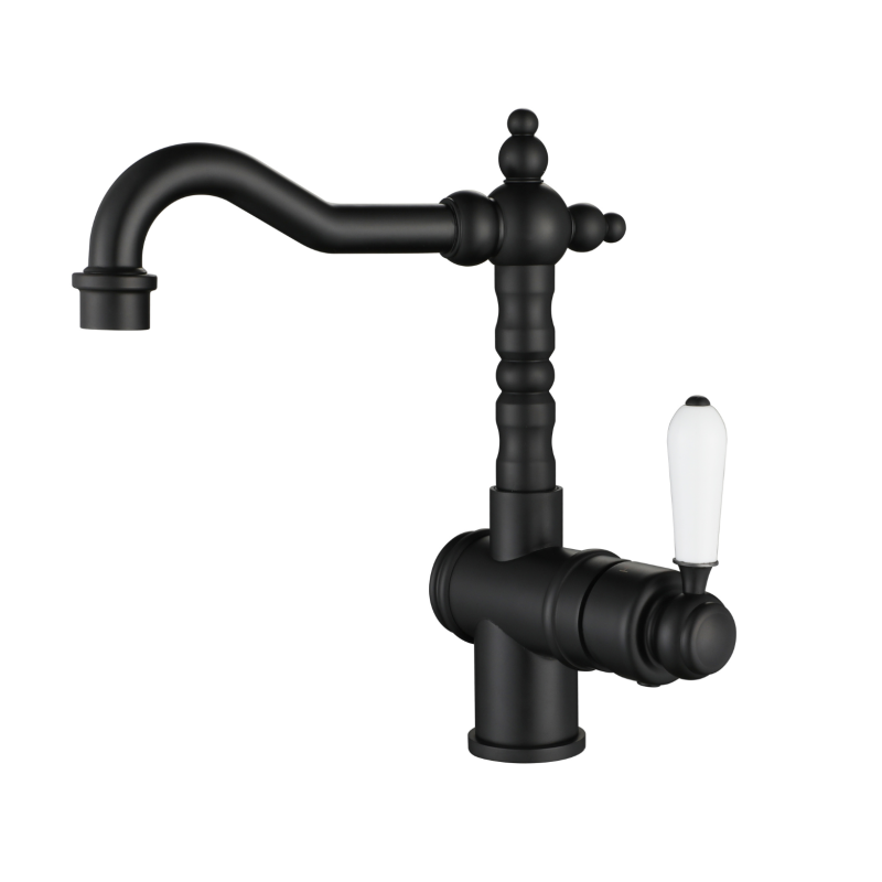 Modern National Bordeaux High Rise Basin Mixer Matte Black