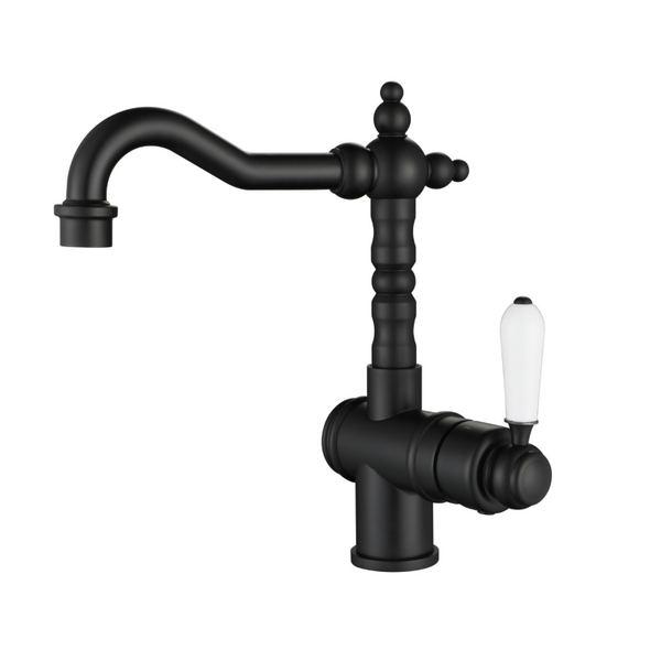 Modern National Bordeaux High Rise Basin Mixer Matte Black