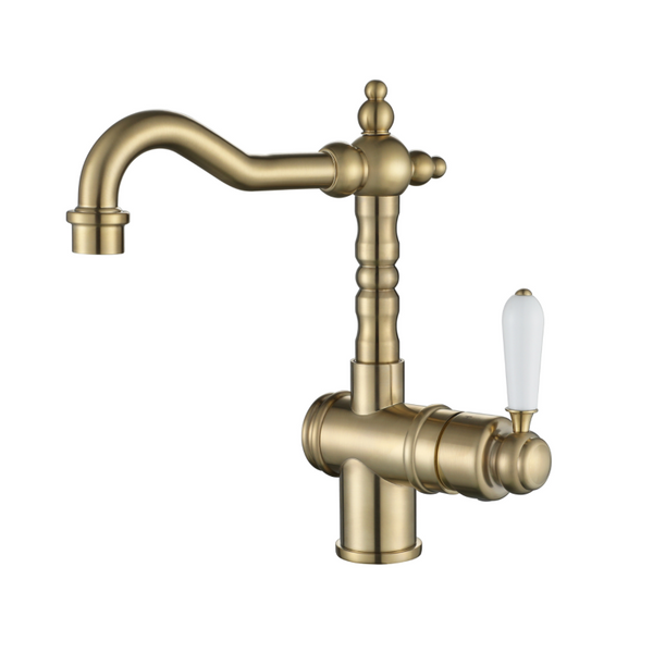 Modern National Bordeaux High Rise Basin Mixer Brushed Bronze