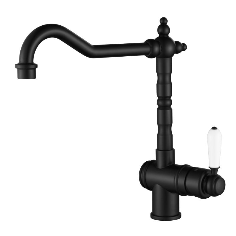 Modern National Bordeaux Kitchen Mixer Matte Black