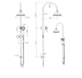 Modern National Bordeaux Shower Column Set Brushed Bronze