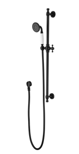 Modern National Bordeaux Shower On Rail Matte Black