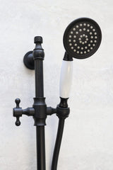 Modern National Bordeaux Shower On Rail Matte Black