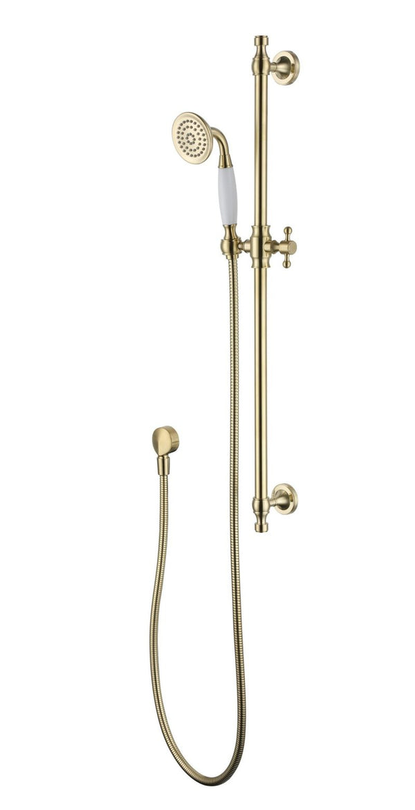 Modern National Bordeaux Shower On Rail Brushed Bronze
