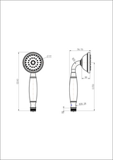 Modern National Bordeaux Handpiece Brushed Bronze