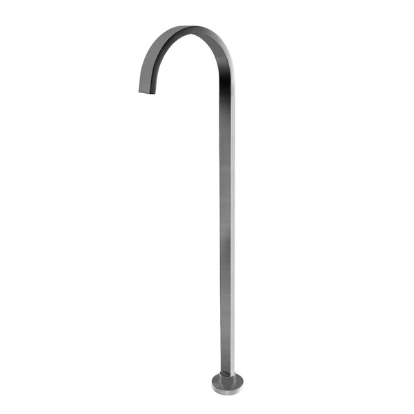 Aquaperla Cavallo Square Stainless Steel Freestanding Bath Spout - Brushed Nickel
