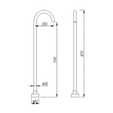Aquaperla Pentro Free Standing Spout - Brushed Nickel
