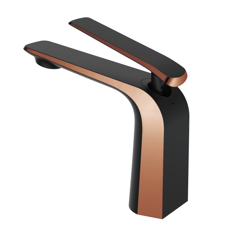 Aquaperla Esperia Basin Mixer - Black & Rose Gold
