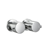 Aquaperla Round Wall Top Assembly Tap Pair - Brushed Nickel (BU0007.ST)