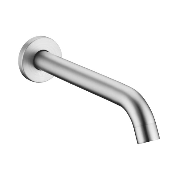 Aquaperla Lucid Pin Round Bathtub/Basin Wall Spout(160mm) - Brushed Nickel
