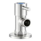 Aquaperla Round Water Stop Valves (One Pair) - Brushed Nickel