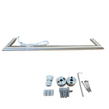 Aquaperla Round Horizontal Electric Heated Towel Rack Single Bar - Brushed Nickel