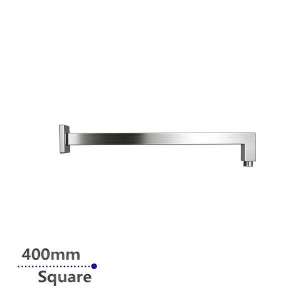 Aquaperla 400mm Wall Shower Arm - Brushed Nickel - BU0104.SA