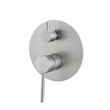 Aquaperla Lucid Pin Wall Mixer With Diverter - Brushed Nickel