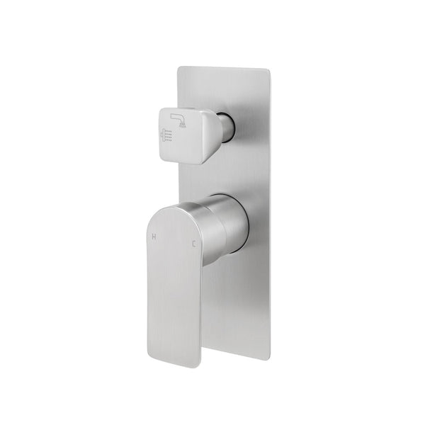 Aquaperla Vog Wall Mixer With Diverter - Brushed Nickel