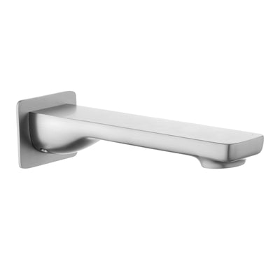 Aquaperla Ivano 180mm Bathtub/Basin Wall Spout(With Back Plate) - Brushed Nickel