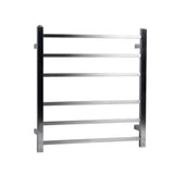 Aquaperla Heated Towel Rack 6 Bars - Brushed Nickel