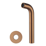 Aquaperla Lucid Pin 180mm Round Bathtub/Basin Wall Spout(60mm Flat Back Plate) - Brushed Copper