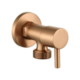 Aquaperla Bathroom Round 1/4 Turn Washing Machine Stop Tap (One Piece) - Brushed Copper