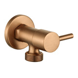 Aquaperla Bathroom Round 1/4 Turn Washing Machine Stop Tap (One Piece) - Brushed Copper