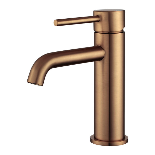 Aquaperla Lucid Pin Basin Mixer - Brushed Copper