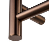 Aquaperla Round Electric Heated Towel Rack 4 Bars - Light Brushed Copper