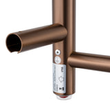 Aquaperla Round Electric Heated Towel Rack 4 Bars - Light Brushed Copper