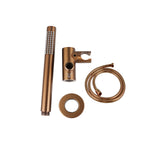 Aquaperla Shower Rail With Handheld Shower - Brushed Copper