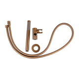 Aquaperla Shower Rail With Handheld Shower - Brushed Copper