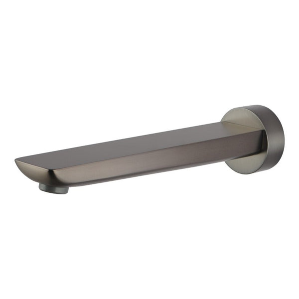 Aquaperla Rushy 180mm Bathtub/Basin Wall Spout - Brushed Gun Metal Grey