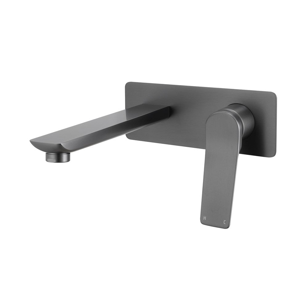 Aquaperla Rushy Spout Mixer - Brushed Gunmetal