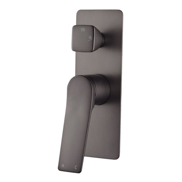 Aquaperla Rushy Wall Mixer With Diverter - Gunmetal