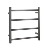 Aquaperla Heated Towel Rack 4 Bars - Brushed Gunmetal