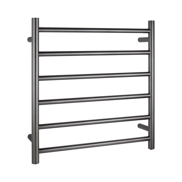 Aquaperla Heated Towel Rack 6 Bars - Brushed Gunmetal