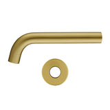Aquaperla Lucid Pin Round Bathtub/Basin Wall Spout (180mm) - Brushed Brass