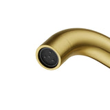 Aquaperla Lucid Pin Round Bathtub/Basin Wall Spout (180mm) - Brushed Brass