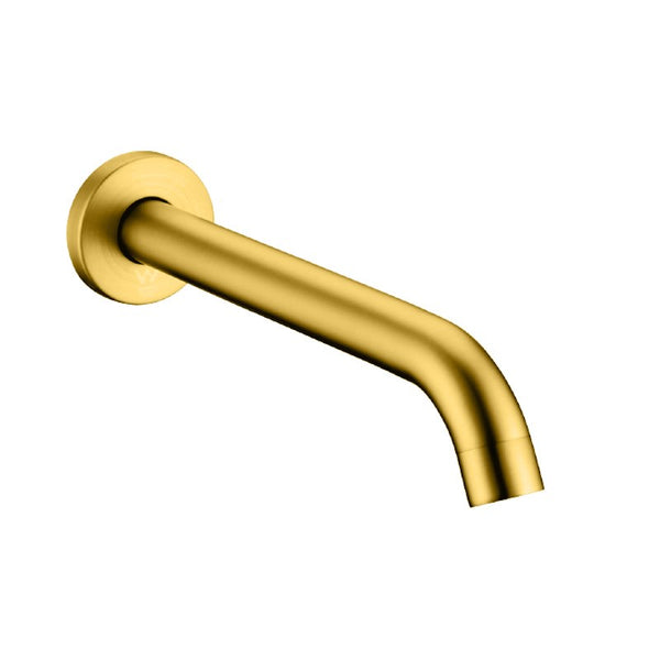 Aquaperla Lucid Pin Round Bathtub/Basin Wall Spout(160mm) - Brushed Brass