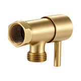 Aquaperla Round Water Stop Valves (One Pair) - Brushed Brass