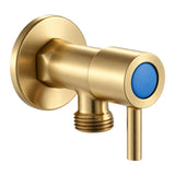 Aquaperla Round Water Stop Valves (One Pair) - Brushed Brass
