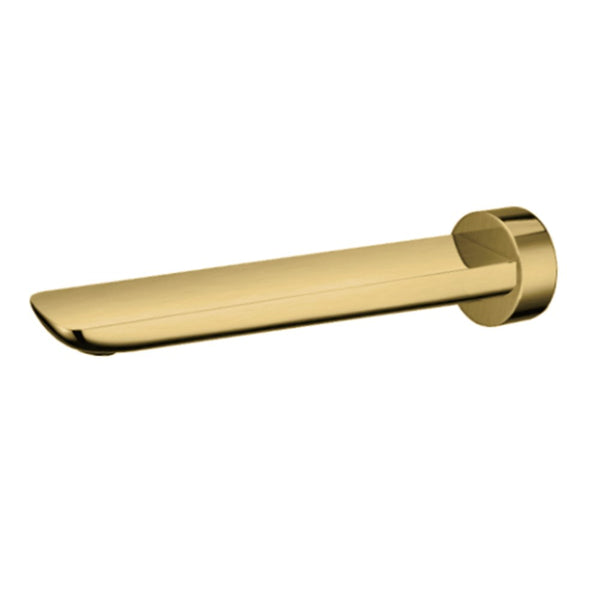 Aquaperla Rushy 180mm Bathtub/Basin Wall Spout - Brushed Brass