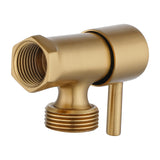 Aquaperla Bathroom Round 1/4 Turn Washing Machine Stop Tap (One Piece) - Brushed Brass