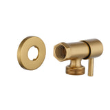 Aquaperla Bathroom Round 1/4 Turn Washing Machine Stop Tap (One Piece) - Brushed Brass