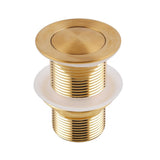 Aquaperla Pop Up Waste No Overflow - Brushed Brass