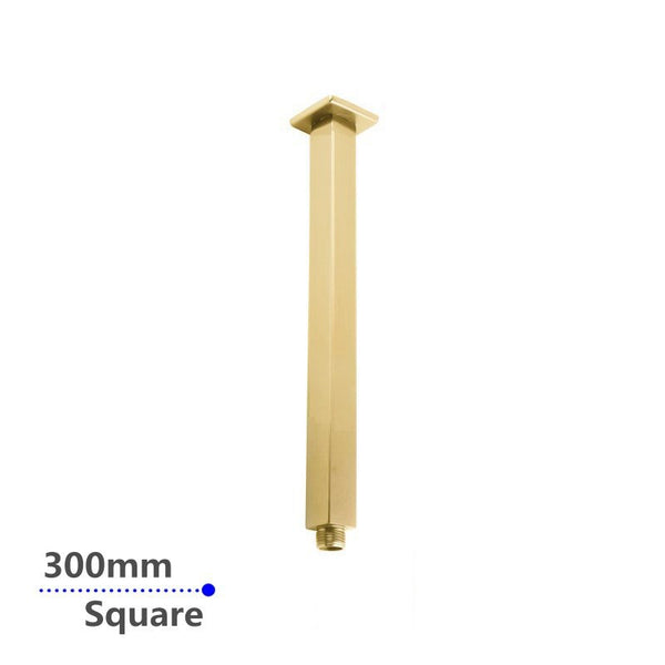 Aquaperla 300mm Ceiling Shower Arm - Brushed Brass