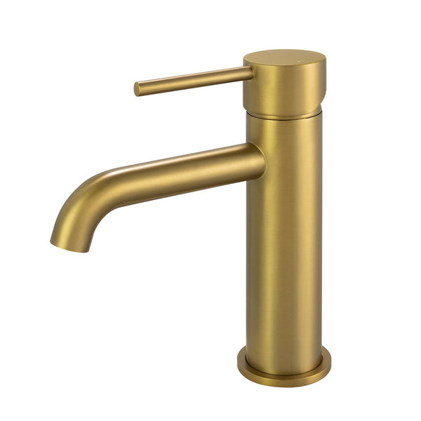 Aquaperla Lucid Pin Basin Mixer - Brushed Brass