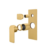 Aquaperla Vog Wall Mixer With Diverter - Brushed Brass
