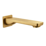 Aquaperla Ivano 180mm Bathtub/Basin Wall Spout(With Back Plate) - Brushed Brass