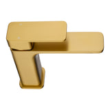 Aquaperla Ivano Square Basin Mixer - Brushed Brass