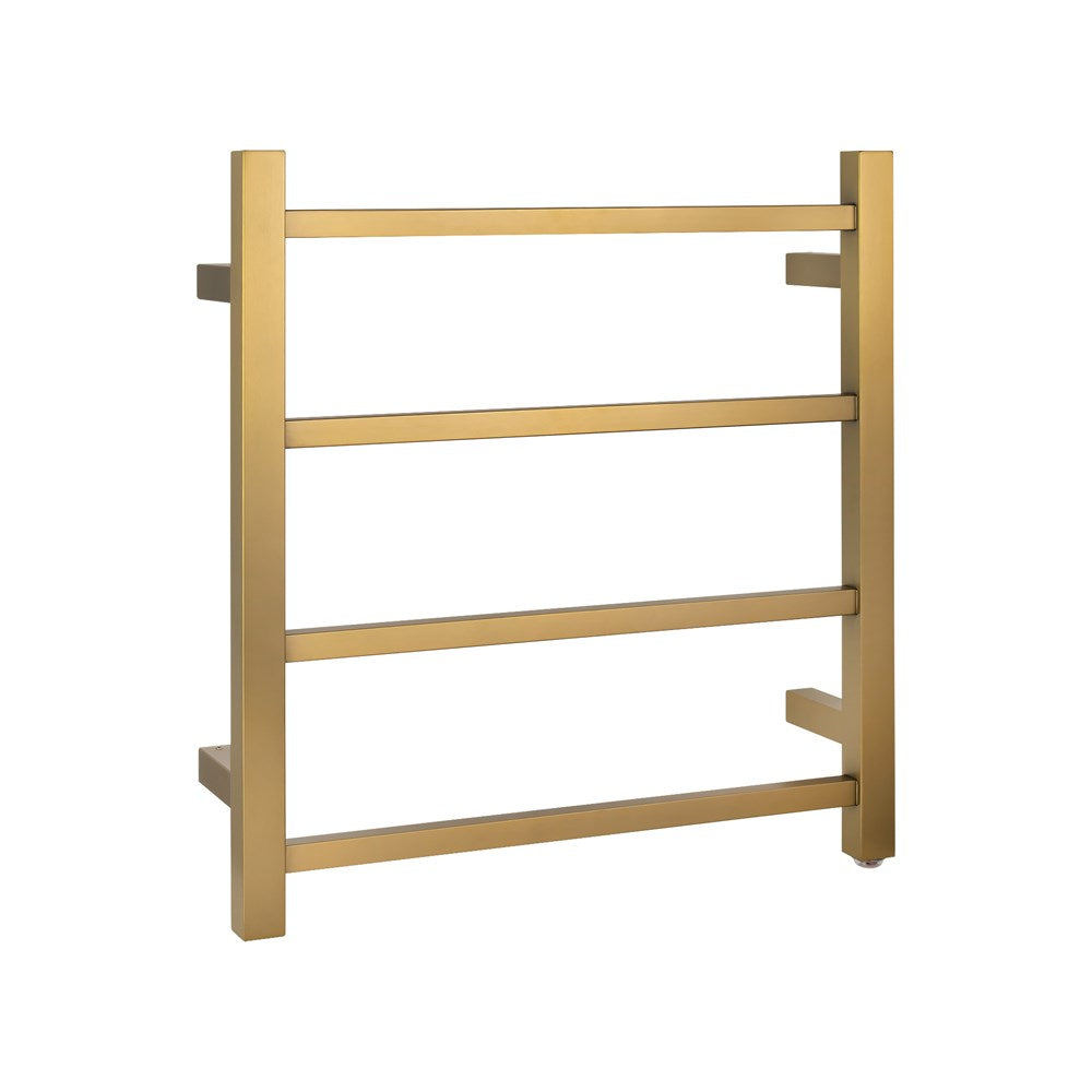 Aquaperla Heated Towel Rack 4 Bars - Brushed Brass